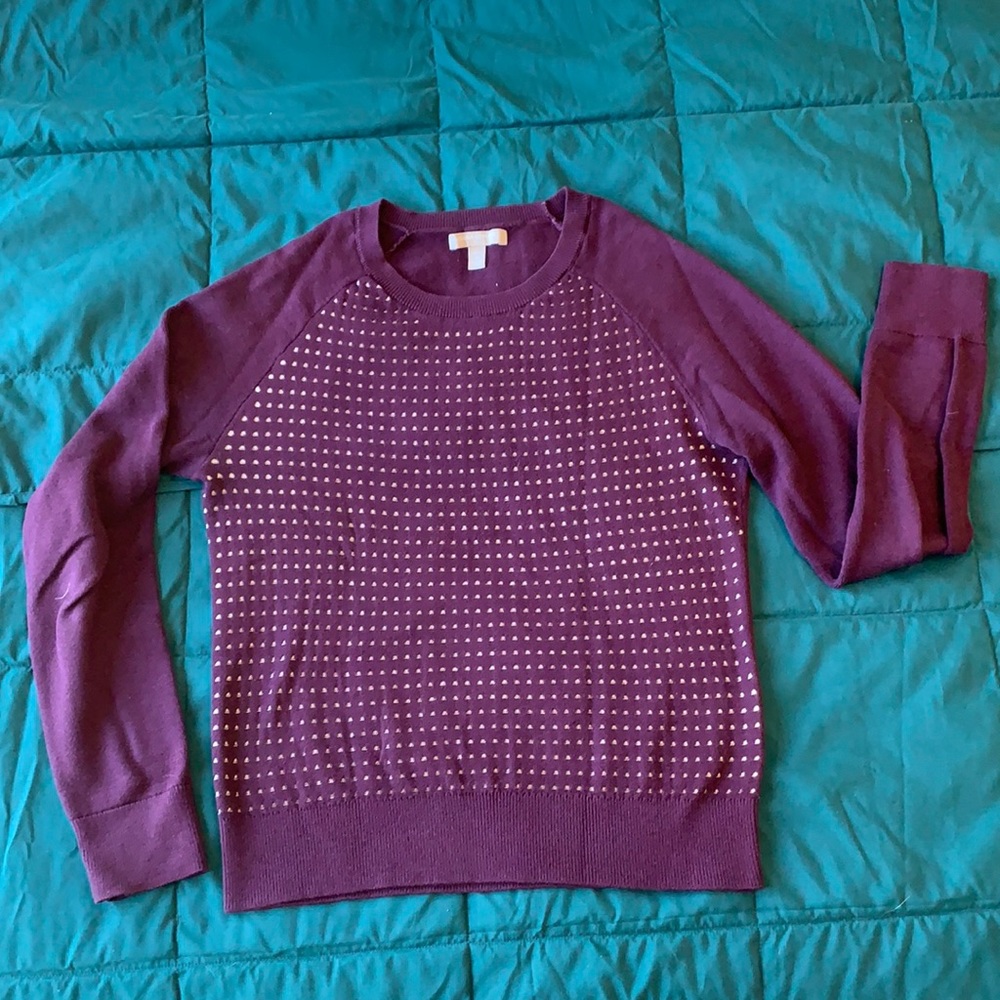 Banana Republic Petite plum pattern sweater